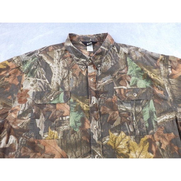 Walls‎ Hunting Shirt Men"s 3XL Advantage Timber Camo Short Sleeve Heavy Duty - Picture 10 of 16